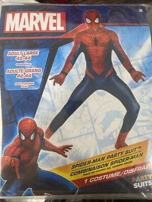 Marvel Spider-Man Traje de Fiesta Disfraz Talla Adulto Grande 42-44 Foto 1 de 4