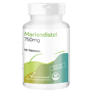 Mariendistel Extrakt 750 mg - 90 Tabletten - 80 % Silymarin | Vitamintrend - Bild 1 von 9