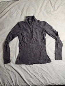 Lululemon Think Fast Pullover Womens Sz 10 Charcoal Gray 1/4 Zip Lightweight NEW - Picture 1 of 11