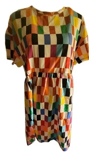 Target Pride Kleid M kariert Skater Regenbogen Kurzarm Baumwolle NEU - Bild 1 von 12