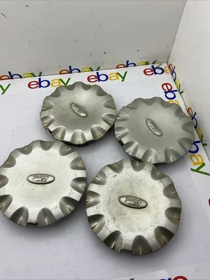 Juego de 4 tapacubos centrales de rueda de plata Ford Windstar 99-03 XF22-1A096-AB Foto 1 de 3