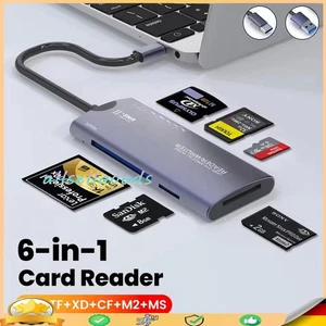USB-C Kartenleser Speicherkartenleser Kartenlesegerät MicroSD/SD/TF/XD/CF/M2/MS - Bild 1 von 8