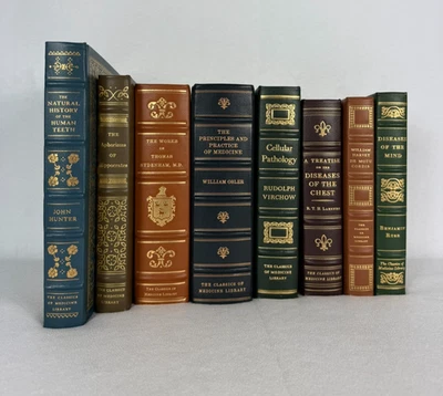 Lot of 8 Classics of Medicine Library Leatherbound Books (1978) - Image 1 of 4