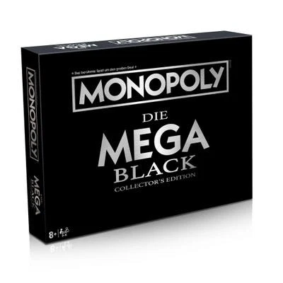 Monopoly - Mega Black Edition - Gesellschaftsspiel für Erwachsene und Kinde - Bild 1 von 4