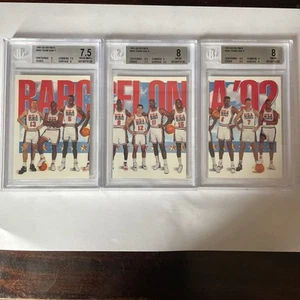 1991-92 Skybox Team USA Set BGS 7.5, 8, 8 USA Basketball Dream Team - Picture 1 of 5