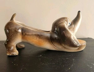 Vintage Dachshund / Wiener Dog Relco Ceramic Planter / Trinket Dish - Picture 1 of 8