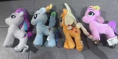 My Little Pony lot Applejack, Rainbow Dash, PIPP petals, Zipp storm 6 Inch Plush - Image 1 of 4