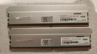 32gb DDR4-3600MHZ 2x16GB Asgard RAM U-DIMM Silver With Heatsink - FREE SHIPPING - Image 1 of 4