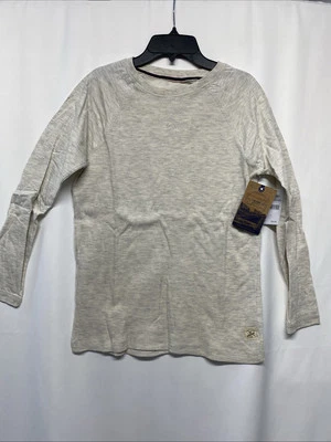 Top tejido gofre blanco jaspeado avena vintage resistente a la intemperie para niños L (14/16) LS Foto 1 de 4