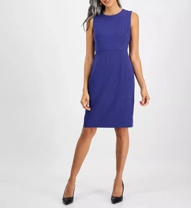 Kasper Womens Sleeveless Princess Seam Sheath Dress Regal Purple Size 12 NWT - Picture 1 of 5