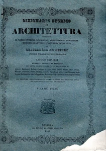 Dizionario storico di Architettura contenente le nozioni storiche - Imagen 1 de 2