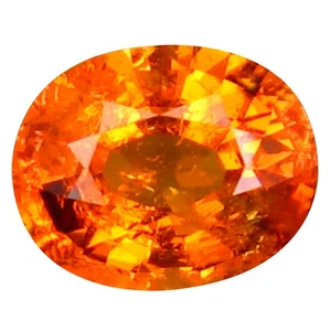 1.09 ct Five-star Oval Cut (6 x 5 mm) Namibia Fanta Orange Spessartine Gemstone - Picture 1 of 1