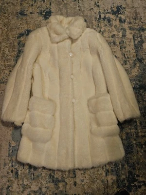 Vintage Oleg Cassini  Women Size S Faux Fur Mink Coat 1950’s - Image 1 of 4