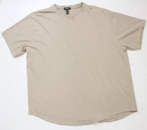 XXL Forever 21 Beige Crewneck Cotton Mens Solid T-Shirt Top Short Sleeve 2X 1-67 - Picture 1 of 4