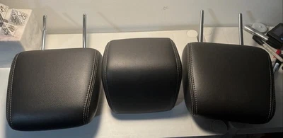 🚗✅ Juego de 3 reposacabezas asiento trasero Ford Focus 2012-2014 cuero negro OEM Foto 1 de 4