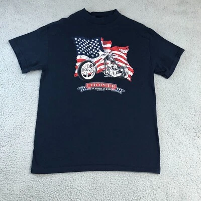 Camisa Tennessee River Para Hombres Mediana Azul Marino Gráfica Camiseta Bikercore Bandera Americana Foto 1 de 4
