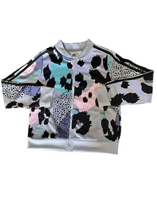 adidas zip up Track jacket Girls Teens Size L/G 14 - Picture 1 of 3