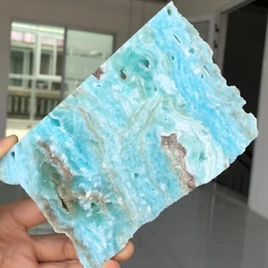 Rebanada de cristal de cuarzo hemimorfito natural 262 g adorno mineral de reiki curación G607 - Imagen 1 de 9