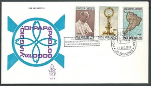 1968 VATICANO FDC VENETIA 101 VIAGGIO PAOLO VI BOGOTA NO TIMBRO ARRIVO - SV15 - Imagen 1 de 1