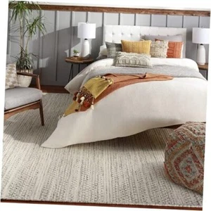 Mark&Day Wool Rugs, 4x6 Marie Global Area Rug, White Black 3'6" x 5'6" Cream - Picture 1 of 7
