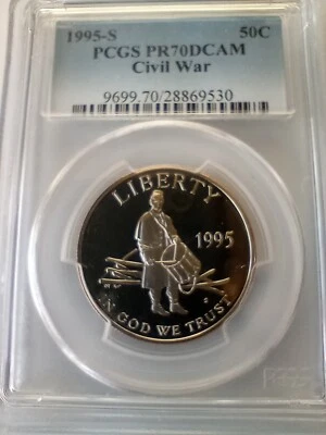1995-S 50¢ Civil War Commemorative PCGS PR70DCAM Population (105) 😎 - Image 1 of 4