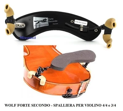 WOLF FORTE SECONDO SPALLIERA VIOLINO forma curva 4/4 3/4  arcuata shoulder rest - Immagine 1 di 2
