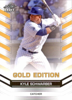 10-Count KYLE SCHWARBER 2015 Leaf Draft Baseball GOLD Rookies - Image 1 of 2