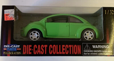 Unused Boley 1:32 Die Cast Collection VW Beetle Pull Back Green Made in 1999 U - Image 1 of 4