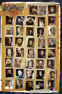 Harry Potter Parts 1-8 - Movie Poster / Print (All Characters) (Size: 24" X 36") - Picture 1 of 6