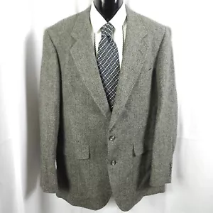 Blazer cappotto sportivo Hart Schaffner Marx uomo 44R grigio tweed lana 2 bottoni - Foto 1 di 9