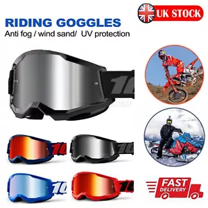 STRATA 2 MOTOCROSS MX GOGGLES enduro bike 100 PERCENT MIRROR / CLEAR - Picture 1 of 6