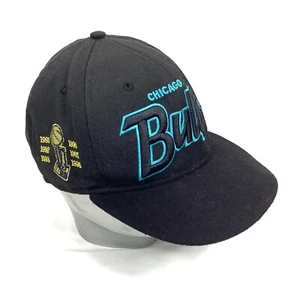 New Era Snapback Chicago Bulls 1991-98 Blu Lana Corona Visiera Legno Duro Classici - Foto 1 di 12