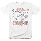 Casper the Friendly Ghost Hearts T Shirt Mens Licensed Cartoon Merchandise White