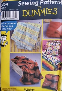 Simplicity Sewing patterns for Dummies 5854 Fleece Pillows & Throws uncut - Picture 1 of 2