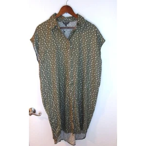 Madison Polka Dot Button Down Hemd Karriere Freizeit Oberteil grün Gr. L / #5170 - Bild 1 von 4