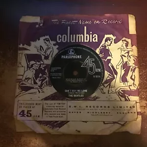 PARLAPHONE CANT BUY ME LOVE 7" VINYL BEATLES BIRTHDAY CHRISTMAS CHARITY RH114 - Picture 1 of 2