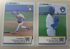 1991 Milwaukee Brewers Police Cards - Wisconsin Rapids Police Department