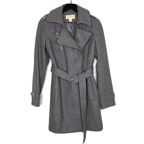Michael Kors trench donna lana taglia 4 grigio