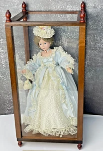 Vtg Kingsgate Prestige Collection Victoria Large Doll In Jewel Case Stand - Picture 1 of 5