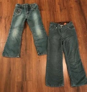 Sonoma Brand Girls Size 5 Denim & Corduroy Jeans (Bootcut Style) (Lot 2 pairs) - Picture 1 of 11