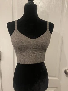 NWOT Joy Lab Womens Strappy Longline Heather Brushed Jersey Sports Bra Size M - Picture 1 of 3