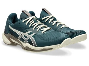 ASICS Men's Tennis Shoes SOLUTION SPEED FF 3 1041A438-300 Saxon Green/Birch - Picture 1 of 8