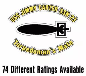 USS JIMMY CARTER SSN 23 Oval Decal / Sticker Military USN U S Navy S06A - Picture 1 of 3