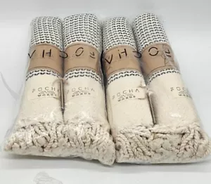 FOCHA Turkish Hand Towel Set of 4 Cotton Quick Dry Soft Decorative Yoga Kitchen - Picture 1 of 6