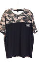 SheIn Women's T-shirt Front 2 Tone Camouflage OKEY short sleeve Camo Back Sz XXL