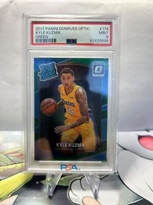Kyle Kuzma 2017 Panini Donruss Optic GREEN /5 Rated Rookie PSA Mint 9 - Picture 1 of 5