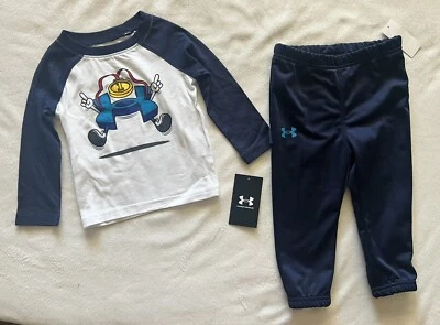 UNDER ARMOUR Baby Boy's Crew Shirt and Joggers Outfit, 2-Piece Set - Image 1 of 4