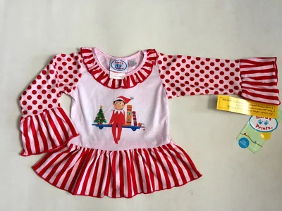 Nuevo con etiquetas Camisón Top Navidad Vacaciones Estampados Sara's Niñas Talla 2T Manga Larga Foto 1 de 3