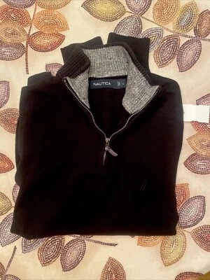 Suéter Nautica 1/4 Cremallera Para Hombre Navtech Anclaje Profundo Negro Talla Grande Nuevo Foto 1 de 4