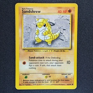 Sandshrew 62/102 Base Set Unlimited Pokemon 1999 - HP/DMG - Bild 1 von 2